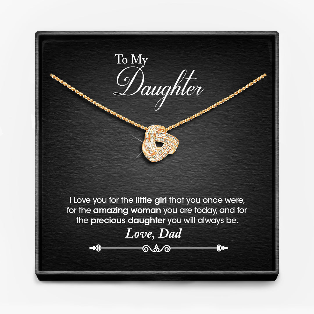 TO MY DAUGHTER, LOVE MUM/ MUM AND DAD/ DAD -   Infinity Knot Necklace