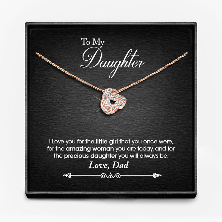 TO MY DAUGHTER, LOVE MUM/ MUM AND DAD/ DAD -   Infinity Knot Necklace