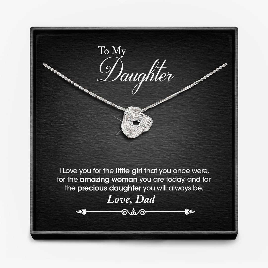 TO MY DAUGHTER, LOVE MUM/ MUM AND DAD/ DAD -   Infinity Knot Necklace