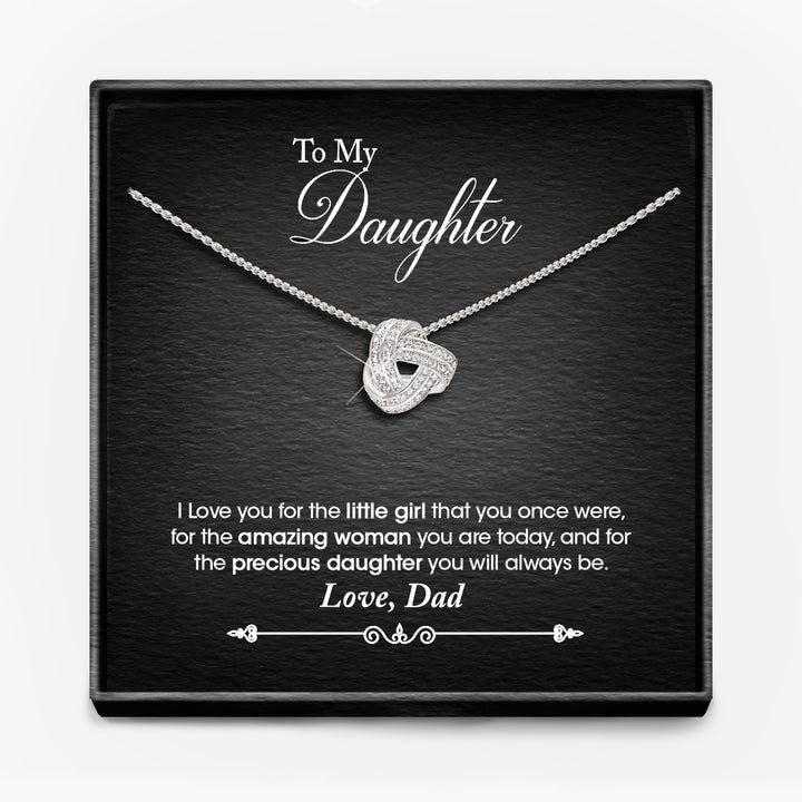 TO MY DAUGHTER, LOVE MUM/ MUM AND DAD/ DAD -   Infinity Knot Necklace