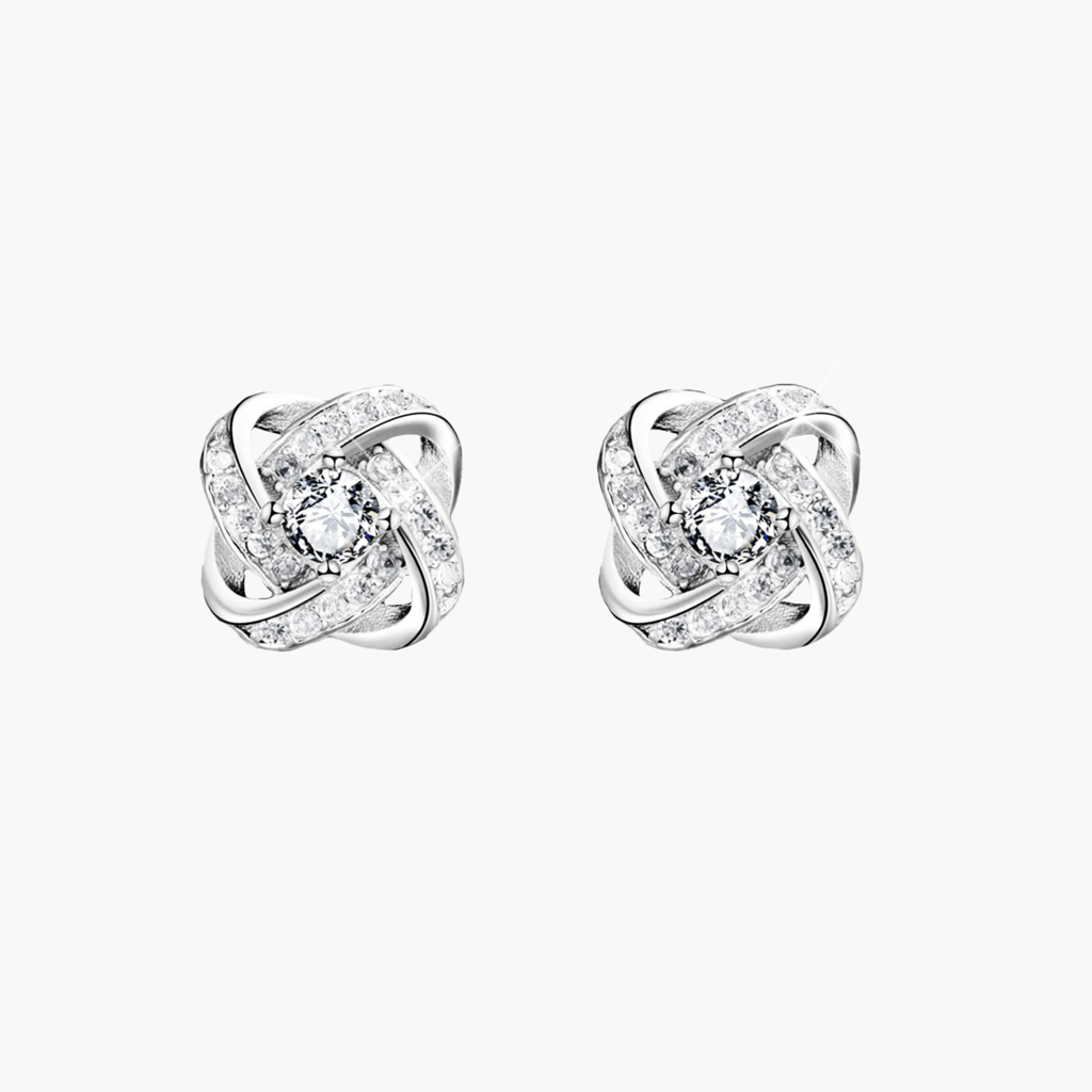 Silver Love Knot Earrings Talia Rae