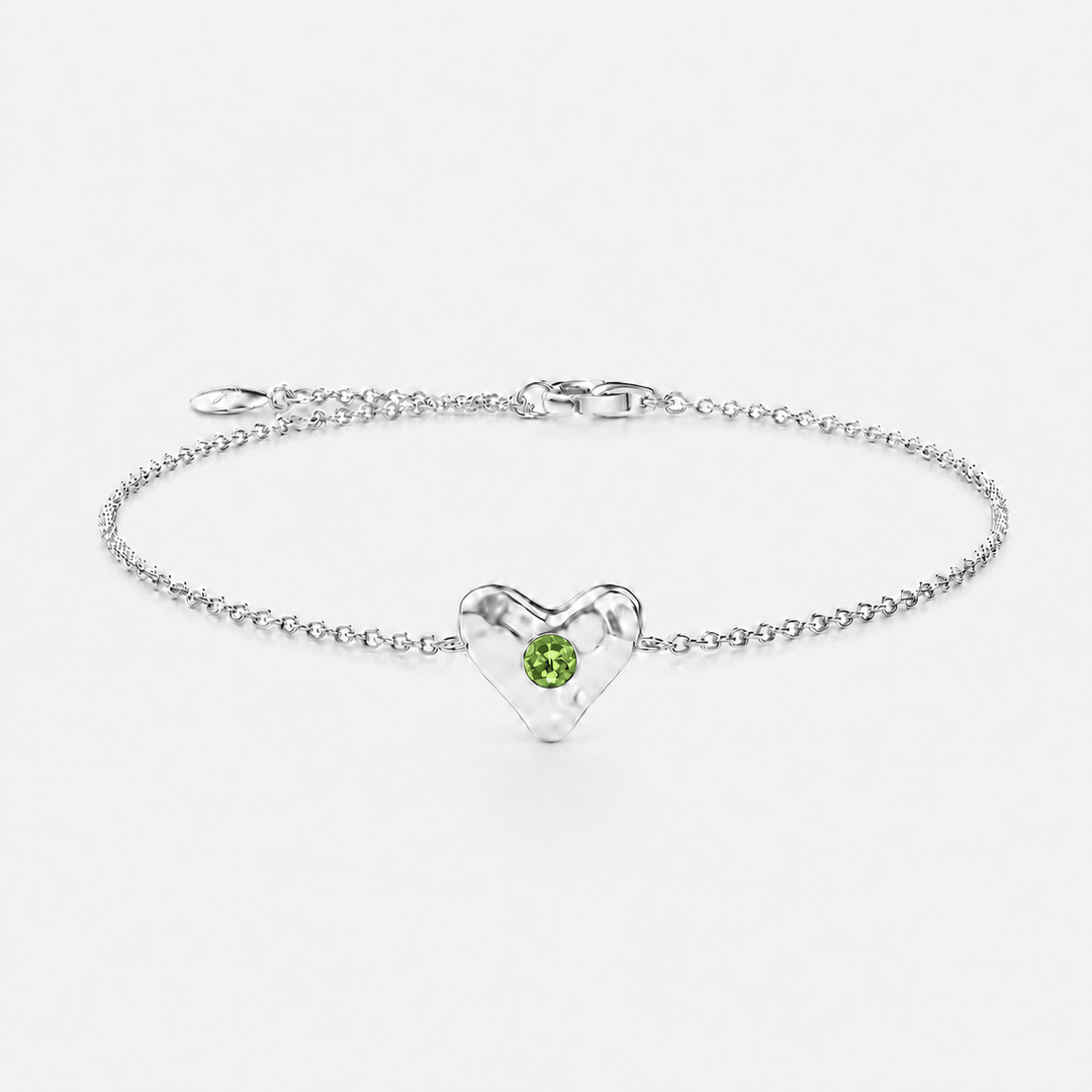 Birthstone Heart Bracelet