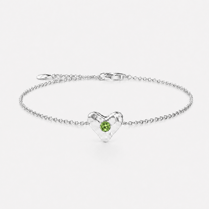Birthstone Heart Bracelet
