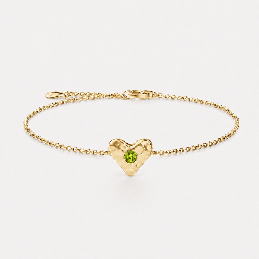 Birthstone Heart Bracelet