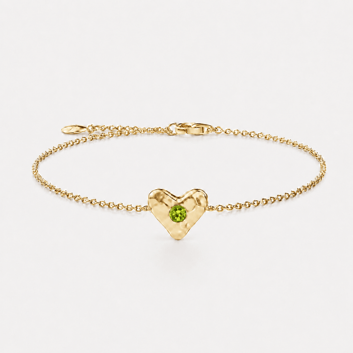 Birthstone Heart Bracelet