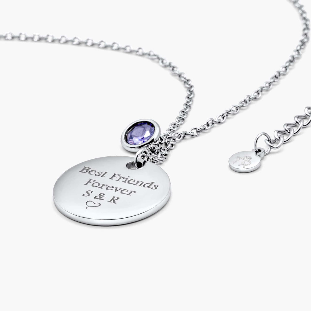 To My Grandaughter - Birth Month Pendant Necklace
