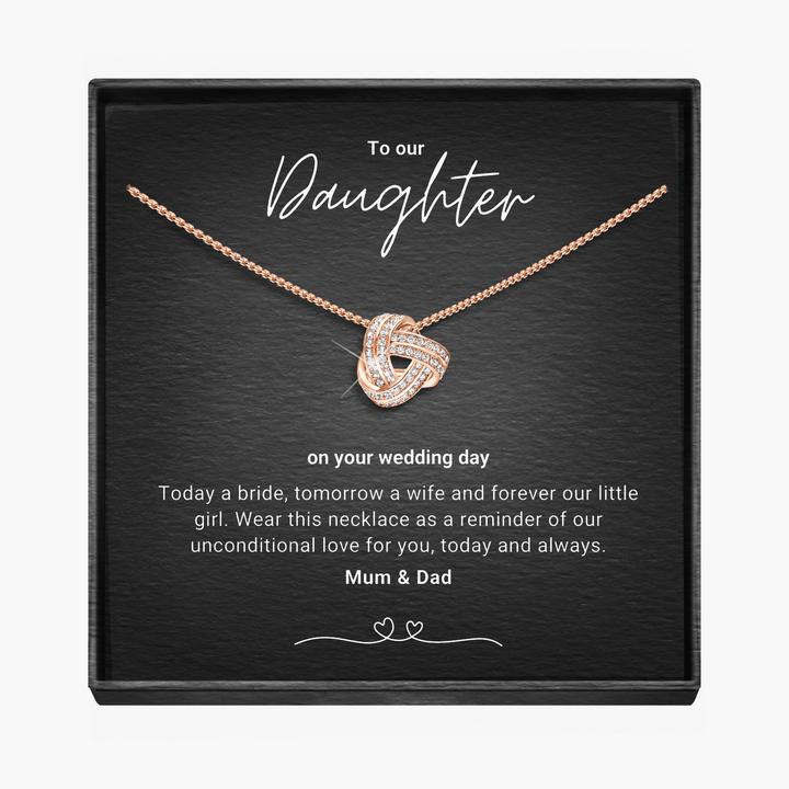 Our Daughter, Bride To Be - Infinity Knot Necklace