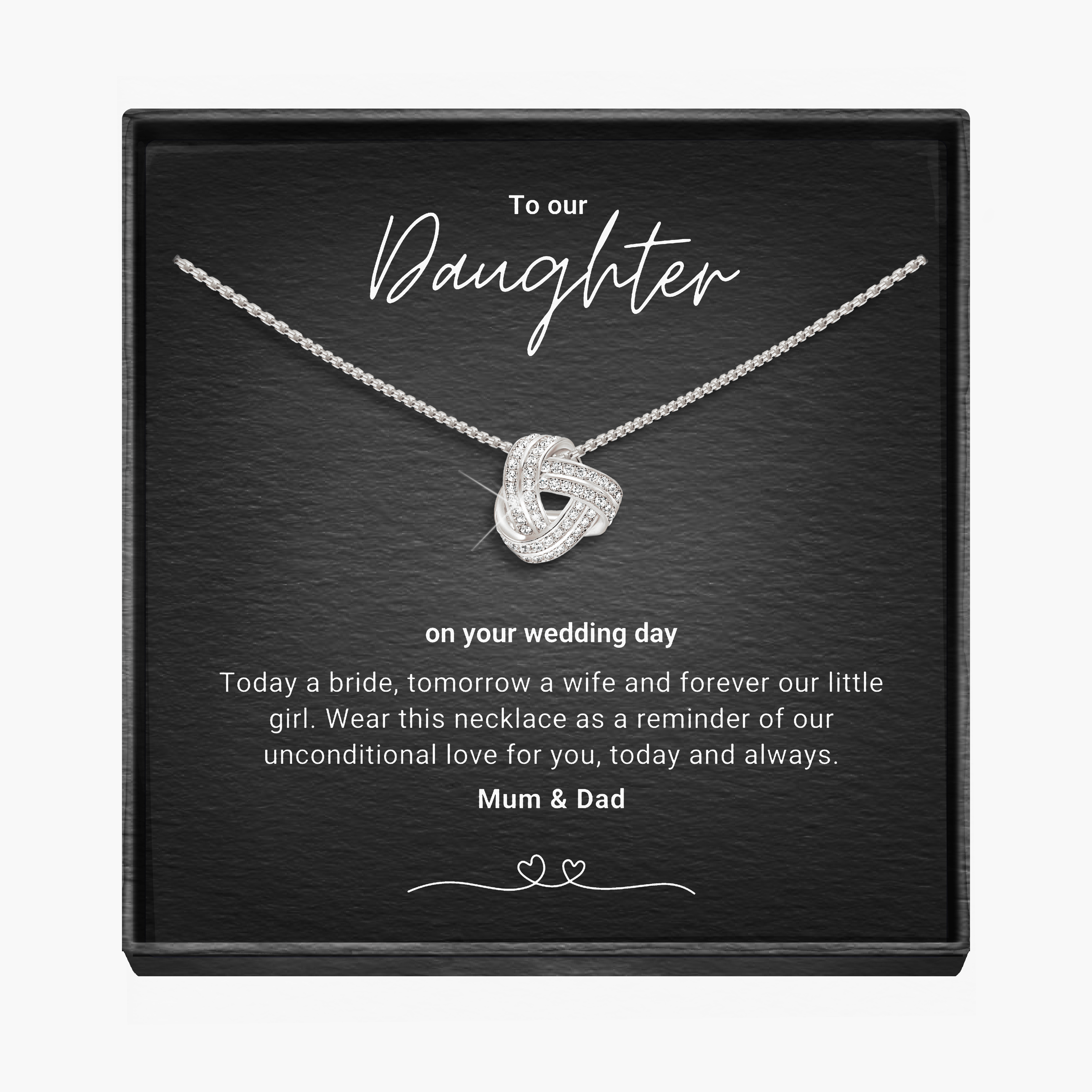 Our Daughter, Bride To Be - Infinity Knot Necklace – Talia-Rae
