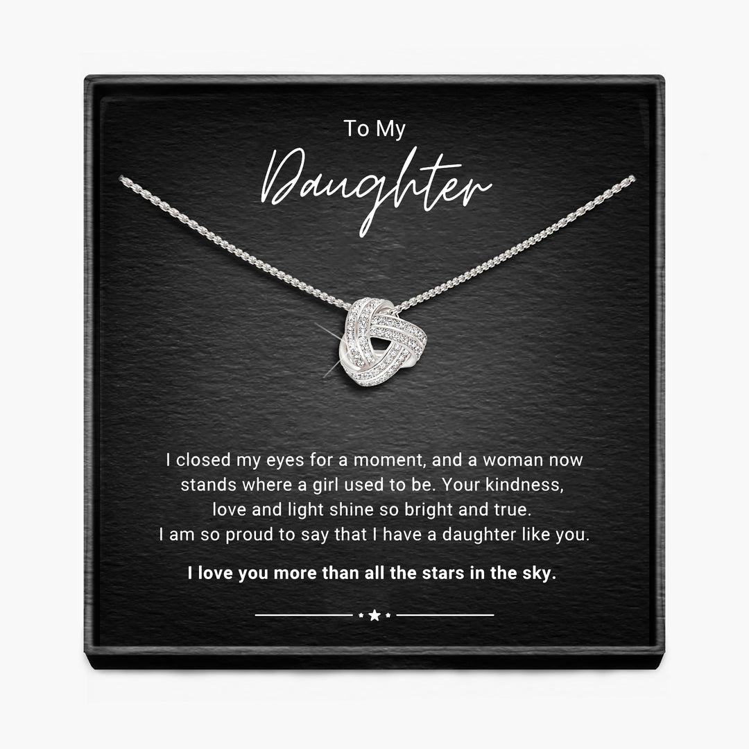 More Than The Stars In The Sky -Daughter  Infinity Knot Necklace