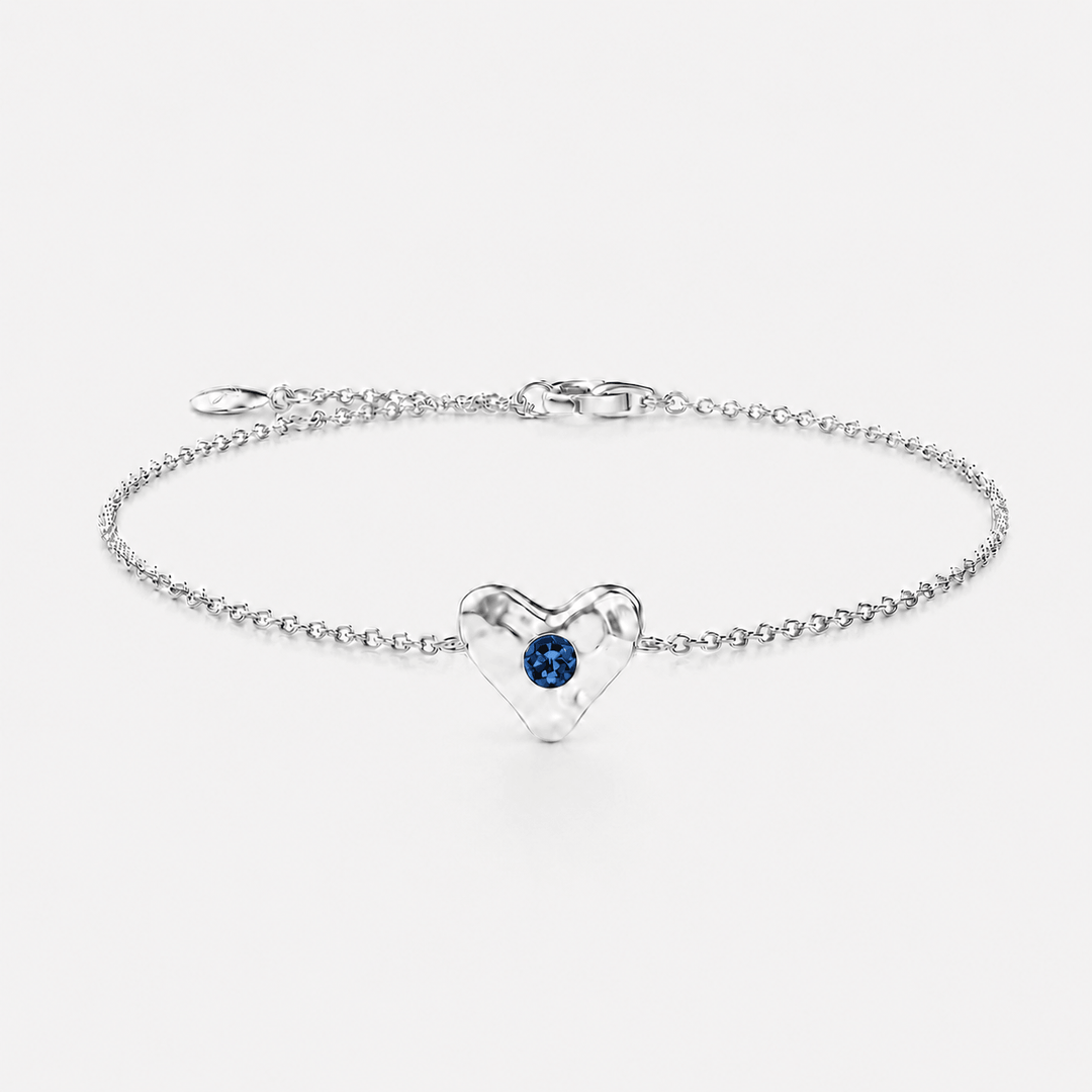 Birthstone Heart Bracelet