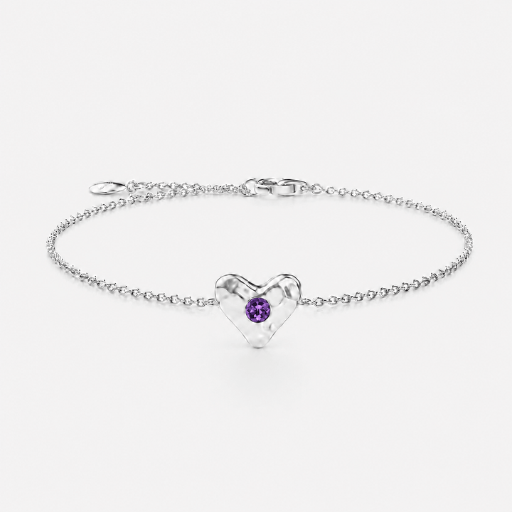 Birthstone Heart Bracelet