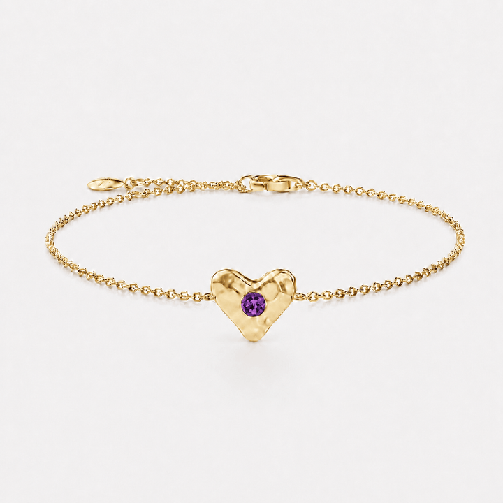 Birthstone Heart Bracelet