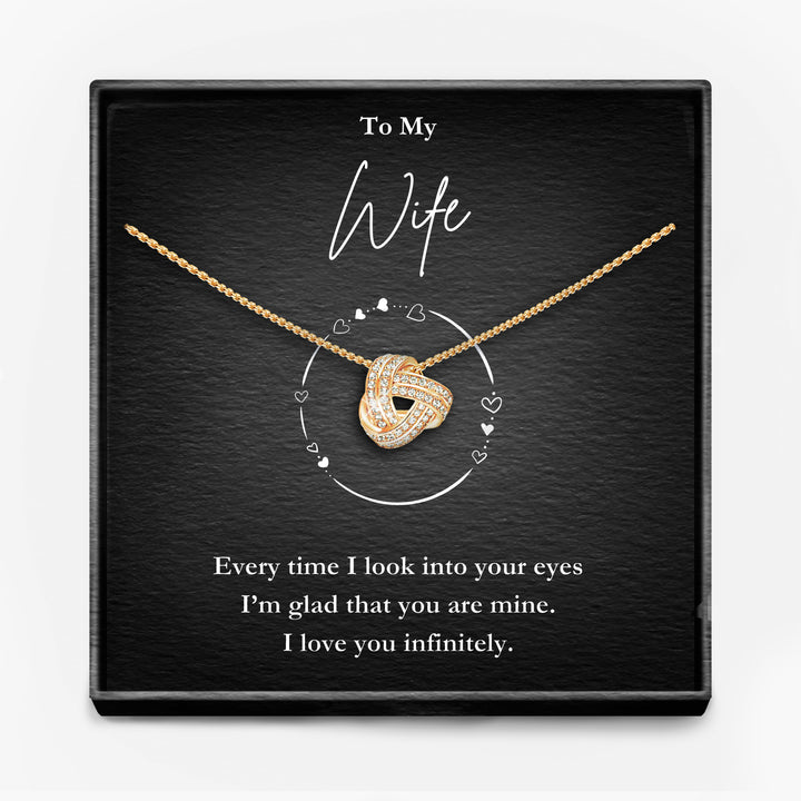 Glad Your Mine -  Wife Infinity Knot Necklace
