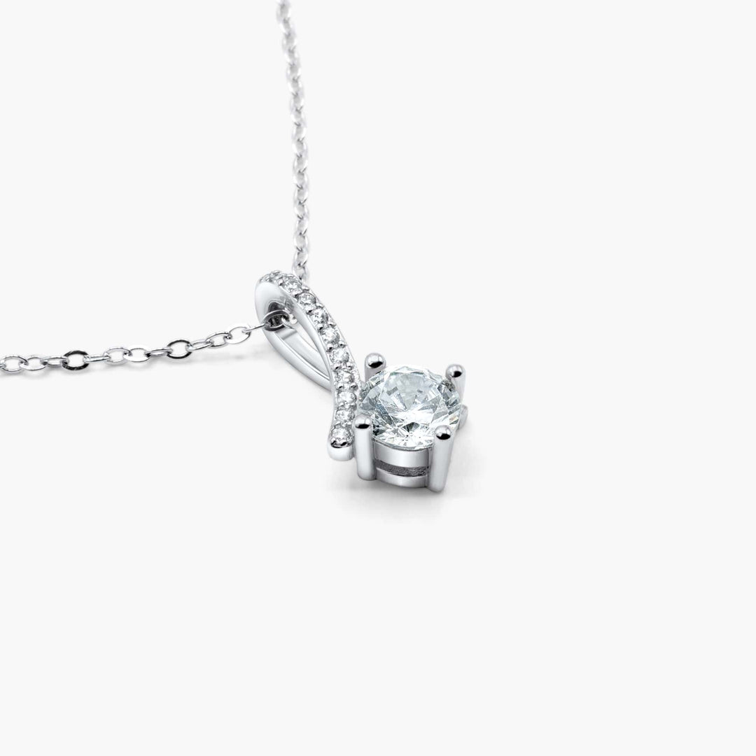 "TO MY DAUGHTER, LOVE DAD" WHITE GOLD NECKLACE
