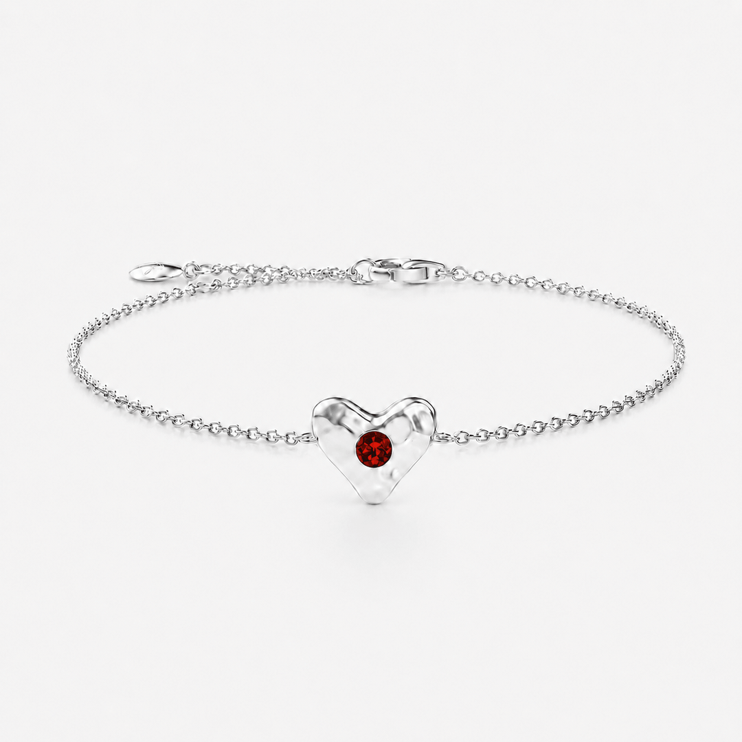 Birthstone Heart Bracelet