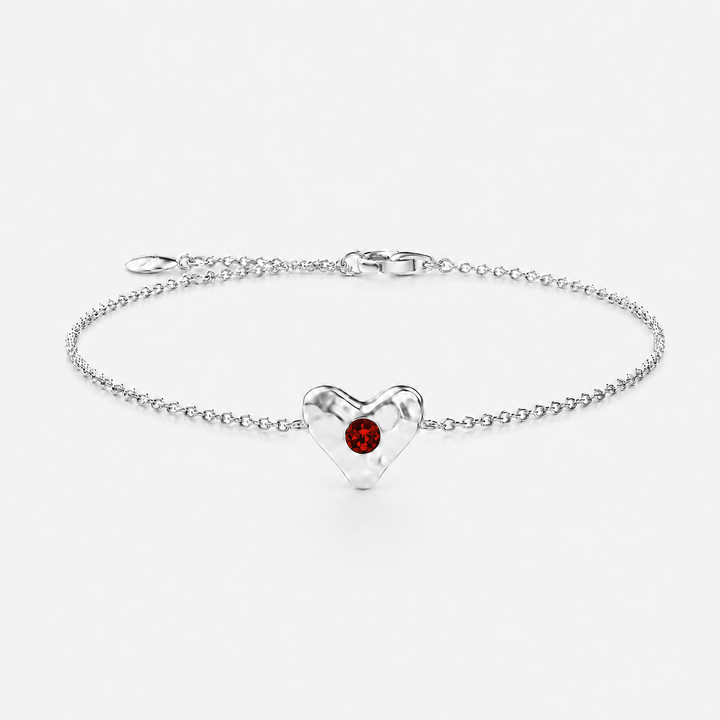 Birthstone Heart Bracelet