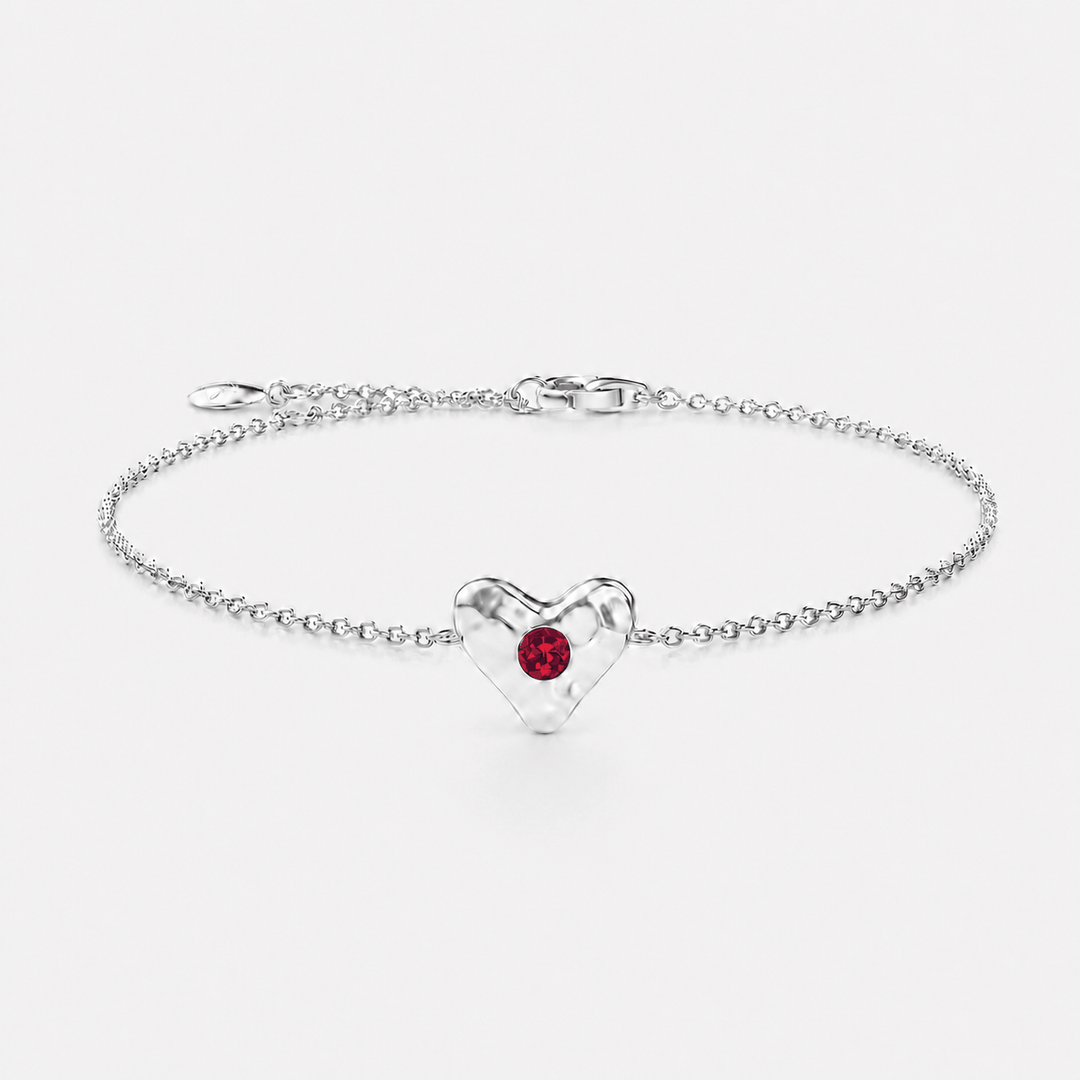 Birthstone Heart Bracelet