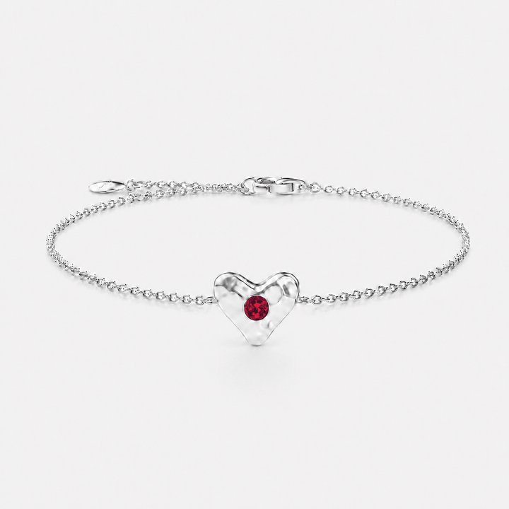 Birthstone Heart Bracelet