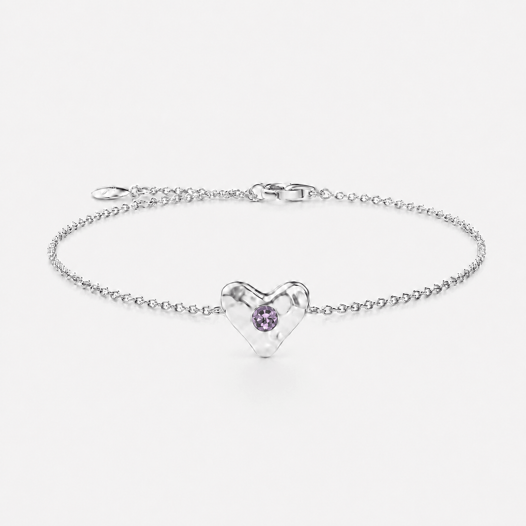 Birthstone Heart Bracelet