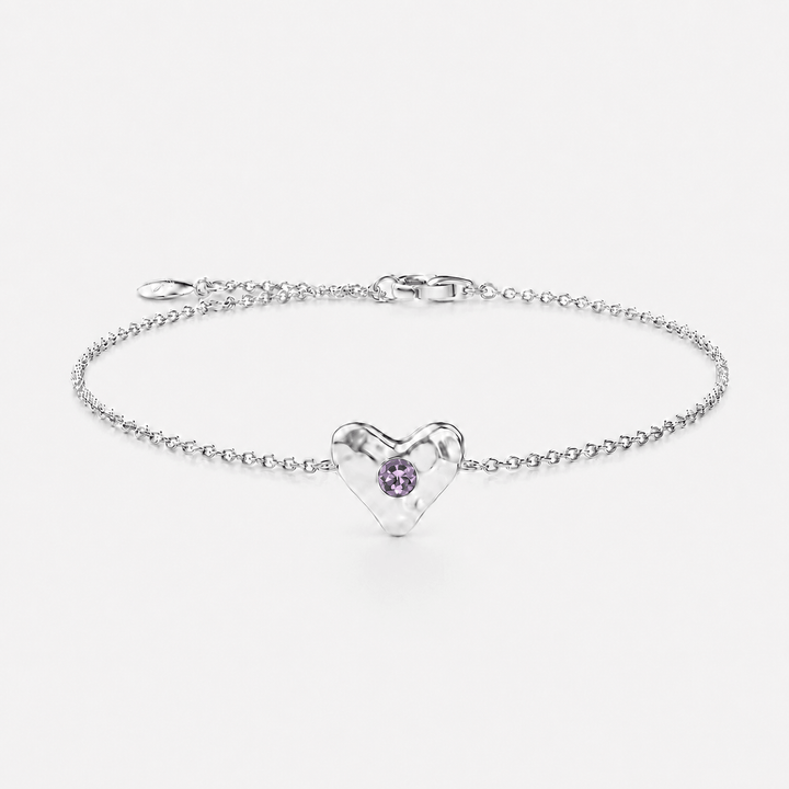 Birthstone Heart Bracelet