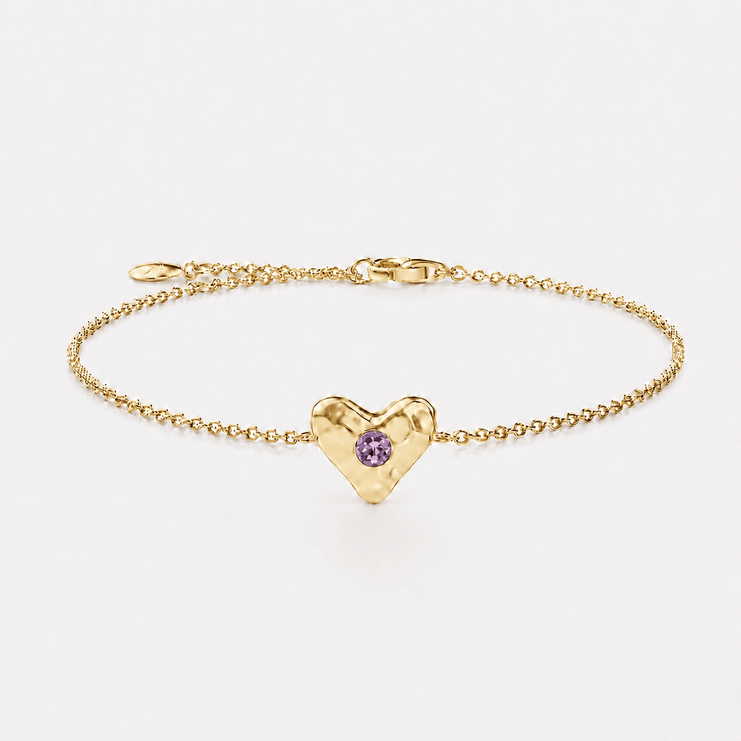 Birthstone Heart Bracelet