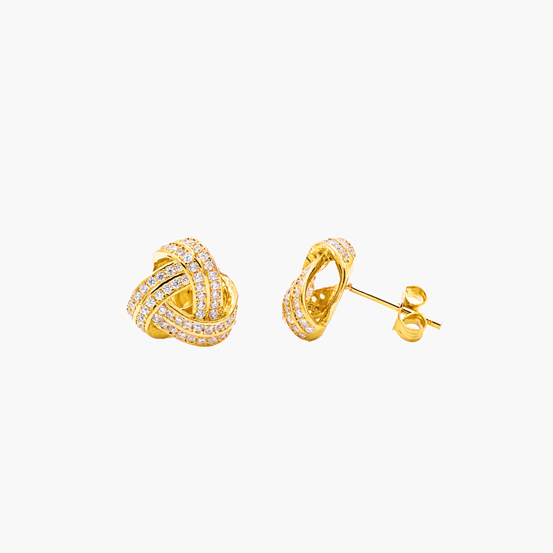Infinity Gold Stud Earrings