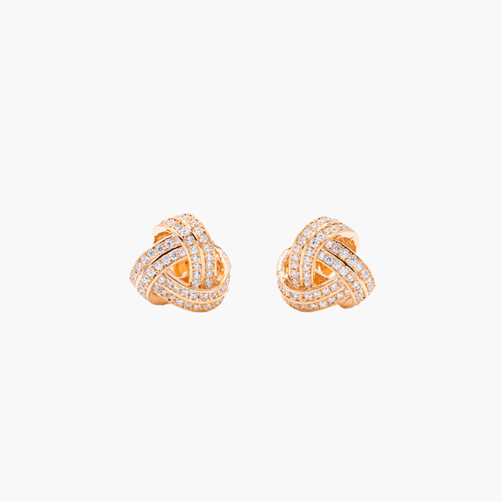 Infinity Rose Gold Stud Earrings