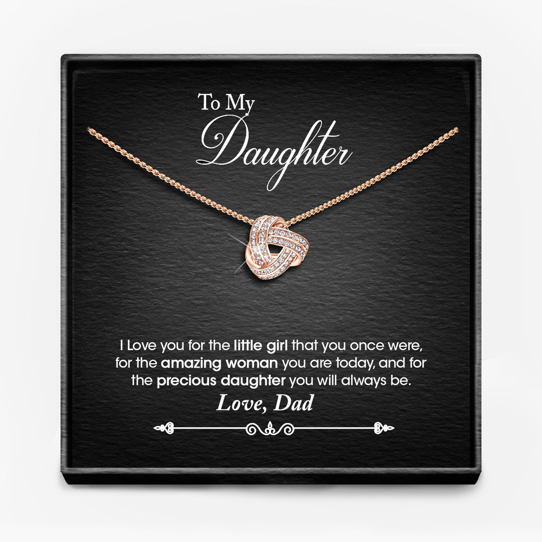TO MY DAUGHTER, LOVE MUM/ MUM AND DAD/ DAD -   Infinity Knot Necklace