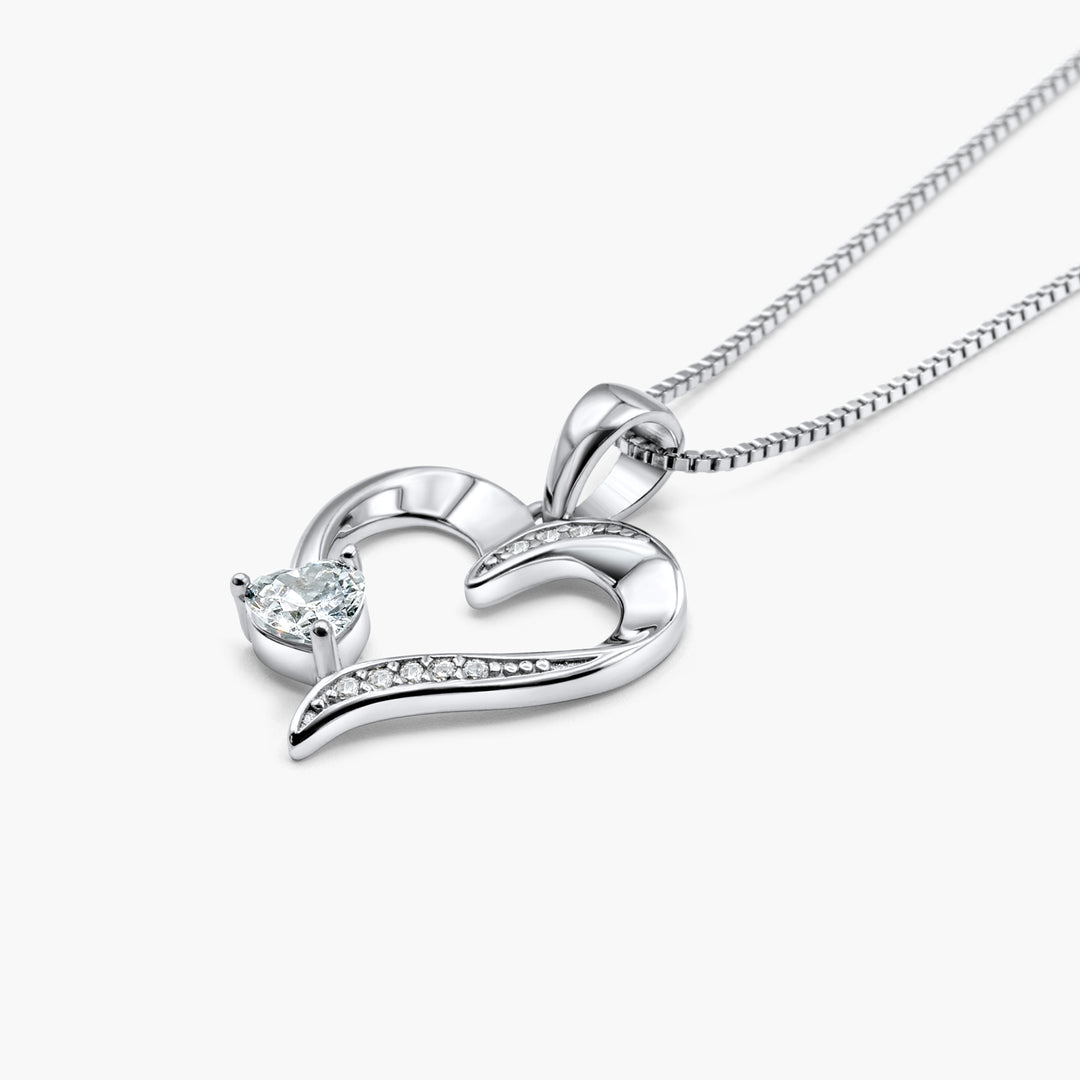 Soulmate In My Heart - Sterling Silver Sacred Heart Necklace - 5 Colours