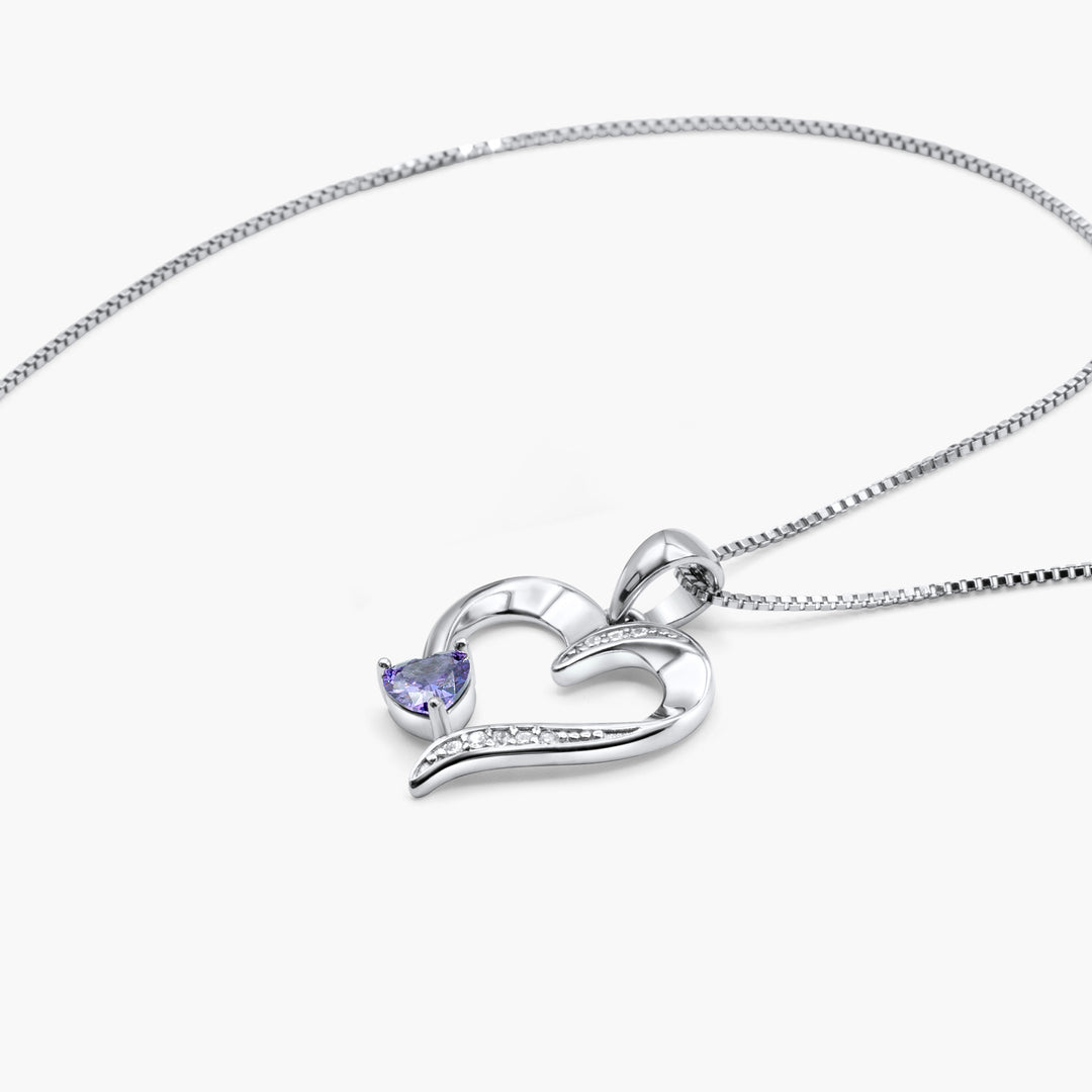 Soulmate In My Heart - Sterling Silver Sacred Heart Necklace - 5 Colours