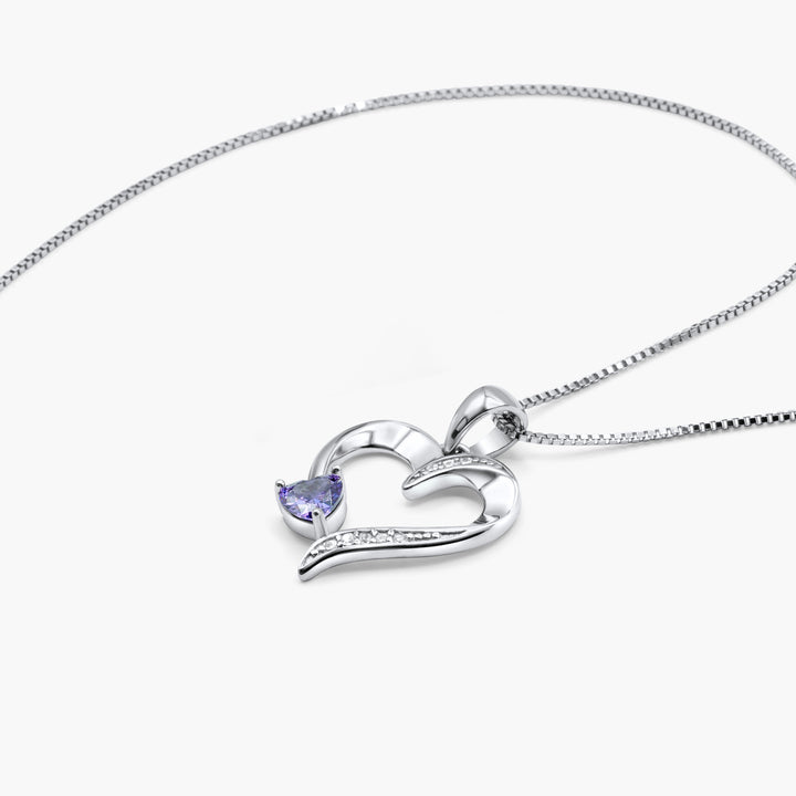 Wife In My Heart - Sterling Silver Sacred Heart Necklace - 5 Colours