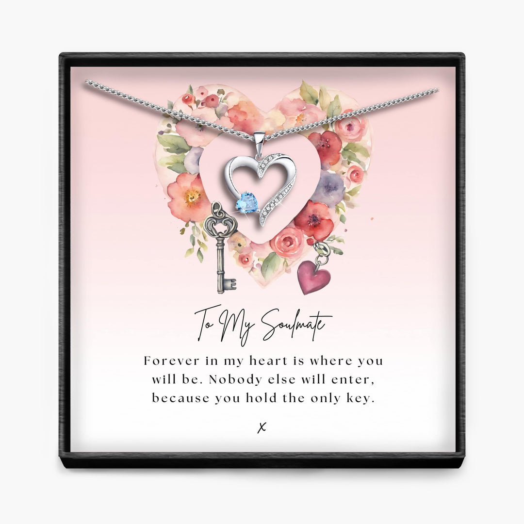 Soulmate In My Heart - Sterling Silver Sacred Heart Necklace - 5 Colours