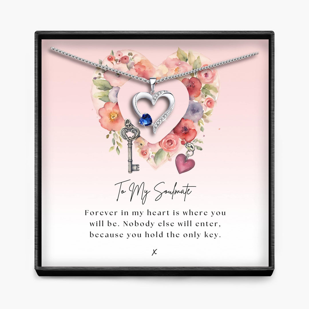 Soulmate In My Heart - Sterling Silver Sacred Heart Necklace - 5 Colours