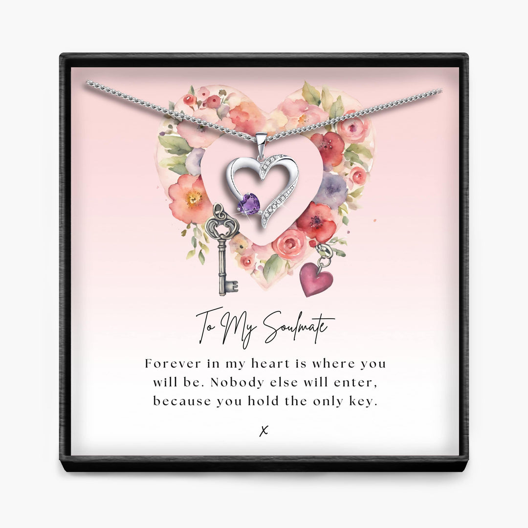 Soulmate In My Heart - Sterling Silver Sacred Heart Necklace - 5 Colours