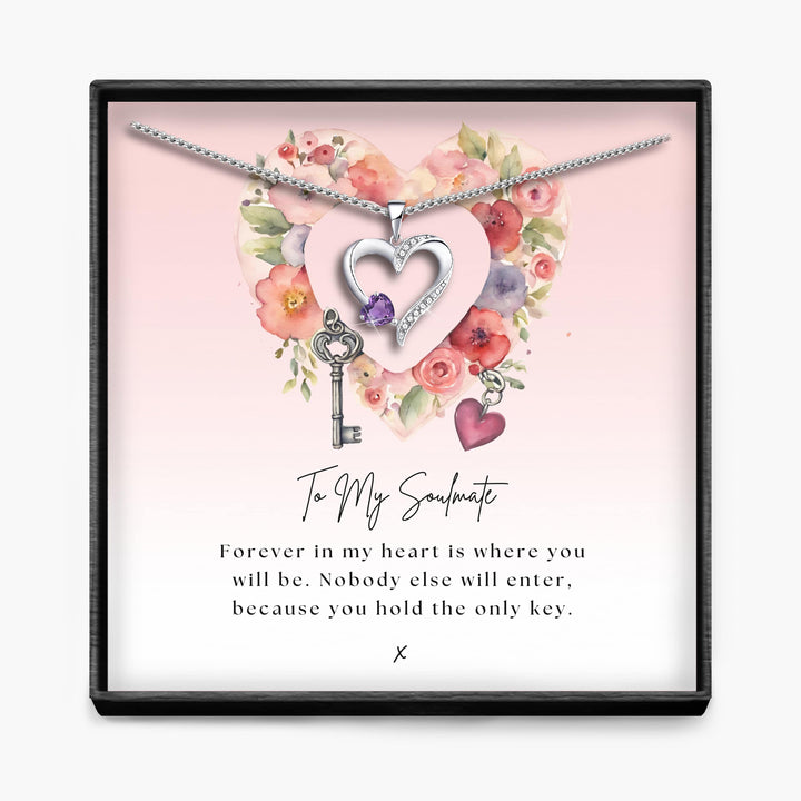 Soulmate In My Heart - Sterling Silver Sacred Heart Necklace - 5 Colours