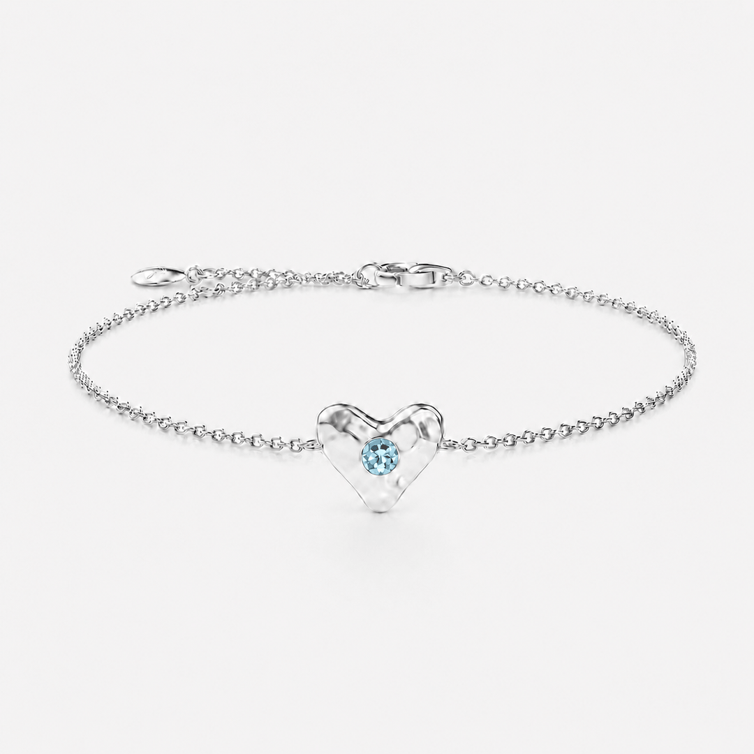 Birthstone Heart Bracelet
