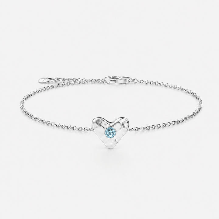 Birthstone Heart Bracelet