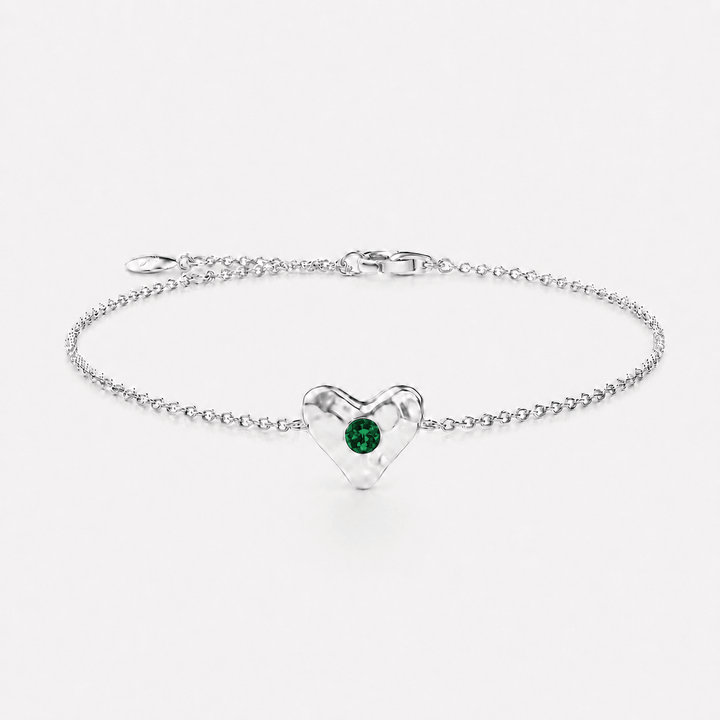 Birthstone Heart Bracelet