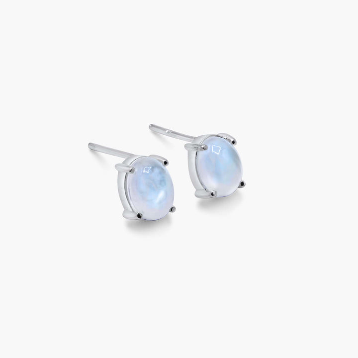 Moonstone Sterling Silver Stud Earrings