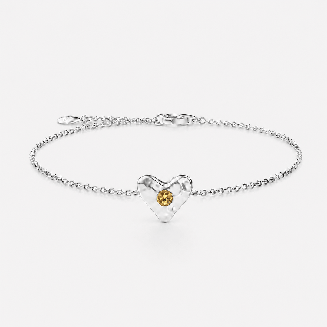 Birthstone Heart Bracelet