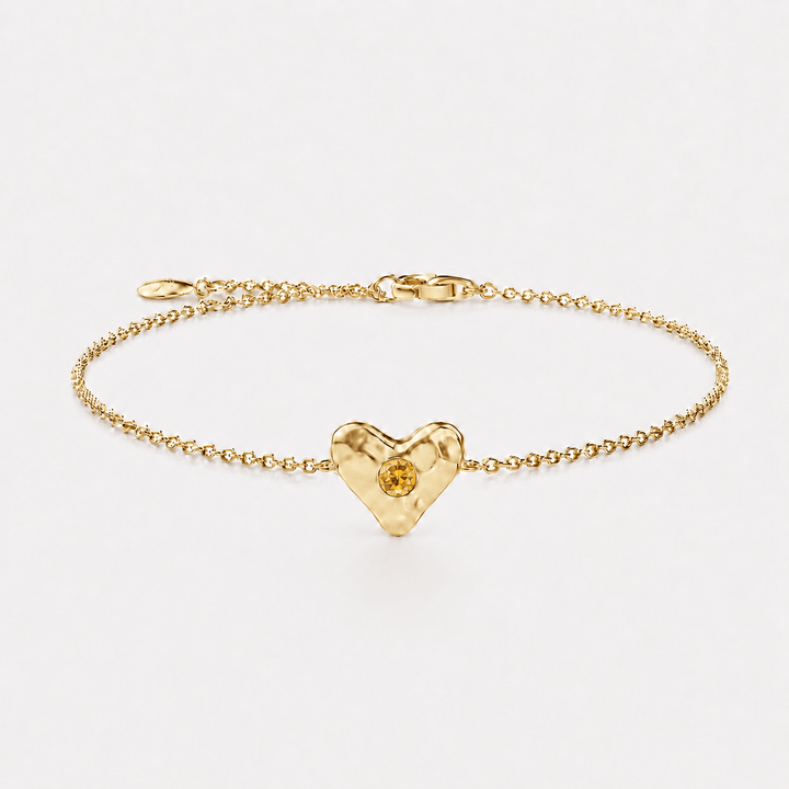 Birthstone Heart Bracelet