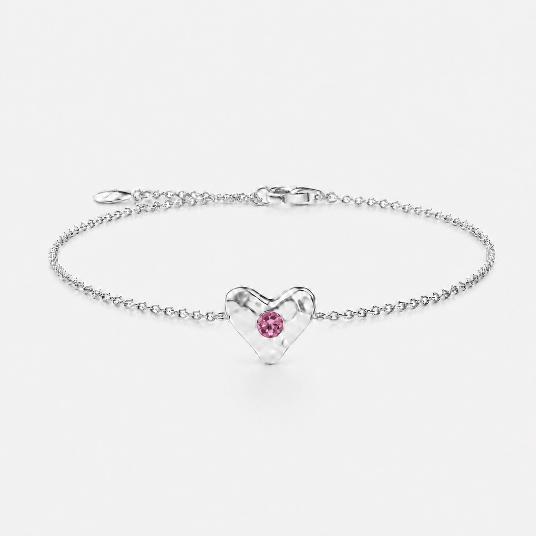 Birthstone Heart Bracelet