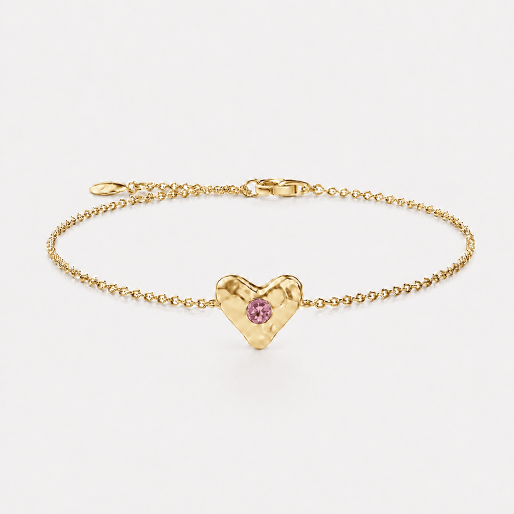 Birthstone Heart Bracelet