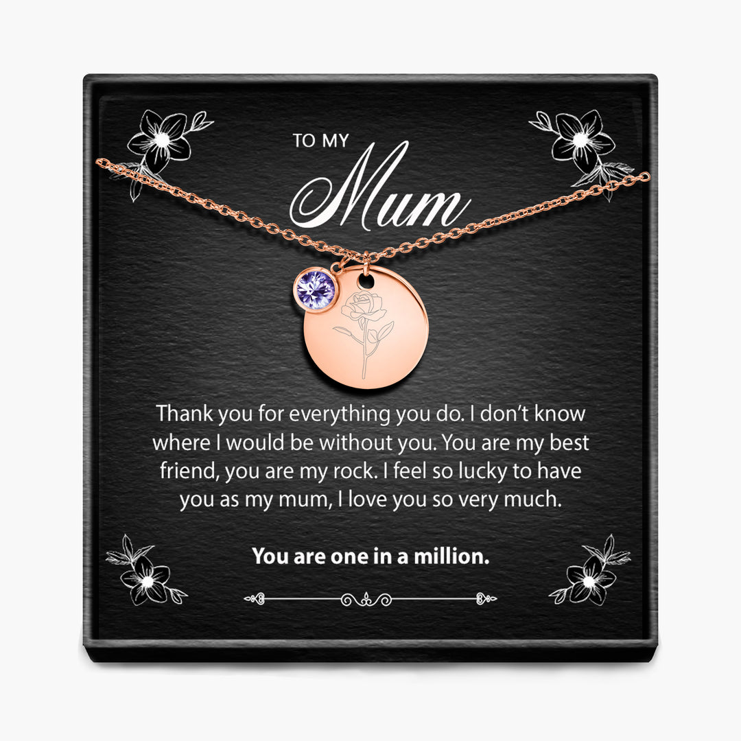 One In A Million -  Birth Month Pendant Necklace