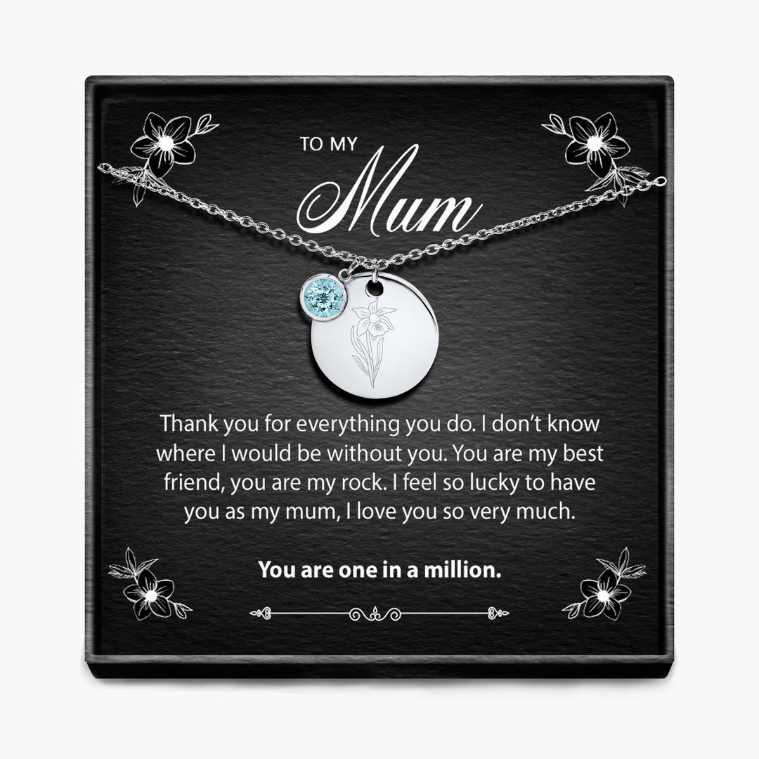 One In A Million -  Birth Month Pendant Necklace