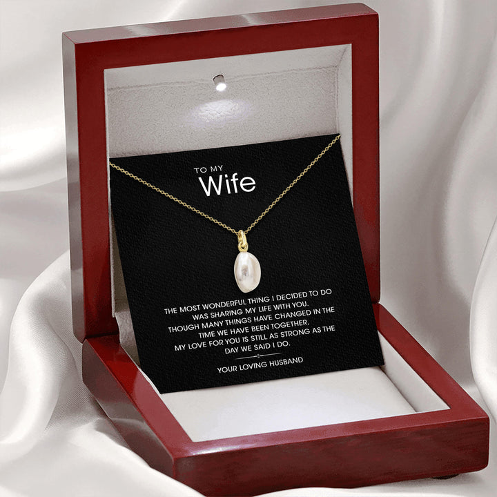 Wonderful Wife - Freshwater Baroque Pearl Pendant Necklace