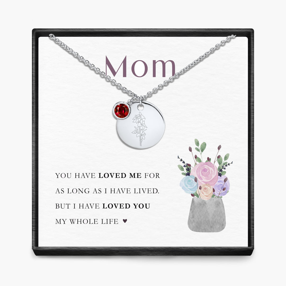 My Whole Life -  Birth Month Pendant Necklace