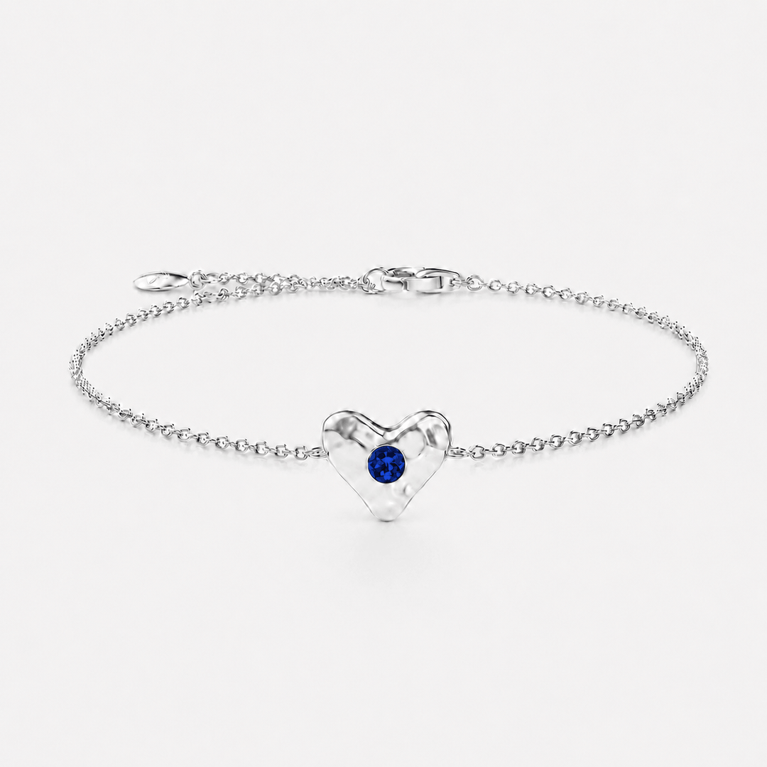 Birthstone Heart Bracelet