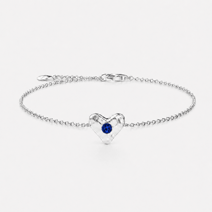 Birthstone Heart Bracelet
