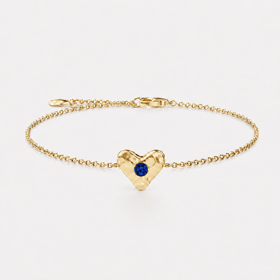 Birthstone Heart Bracelet